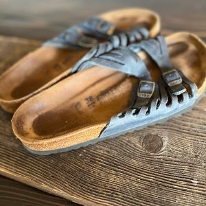 Birkenstock, Arizona sandals, navy blue size 38